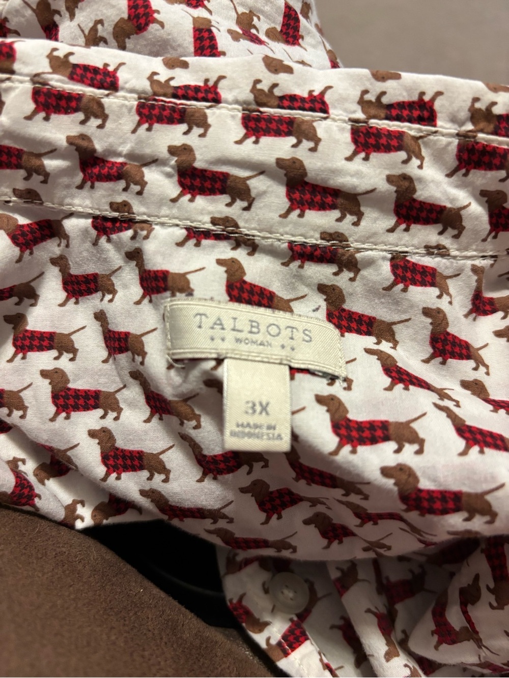 Talbots Dog Print Blouse - Picture 4 of 4